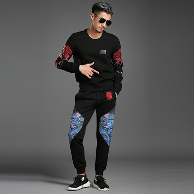 融合傳統(tǒng)與潮流 2017秋冬男士刺繡衛(wèi)衣套裝引領(lǐng)國(guó)風(fēng)新時(shí)尚