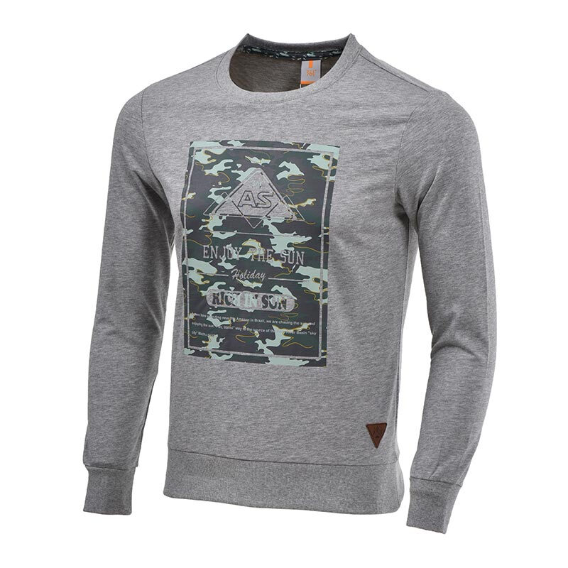 361度男裝2016秋裝新款男士衛衣 舒適運動風，中花灰4XL大碼之選